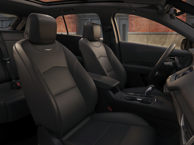 Interior of the Cadillac XT4 from the front passenger set