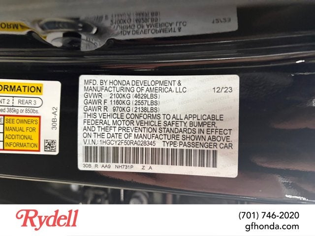 2024 Honda Accord Hybrid Sport