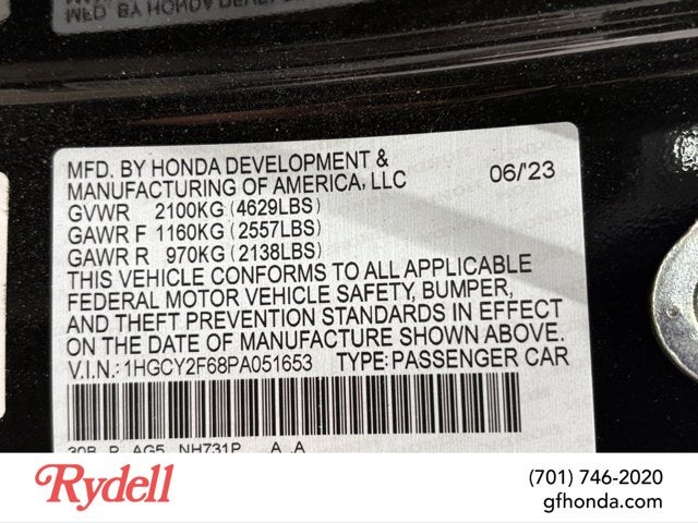 2023 Honda Accord Hybrid EX-L