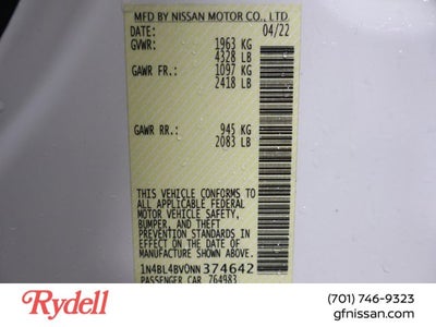 2022 Nissan Altima 2.5 S