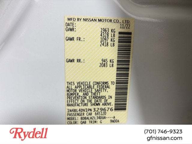 2023 Nissan Altima 2.5 SV