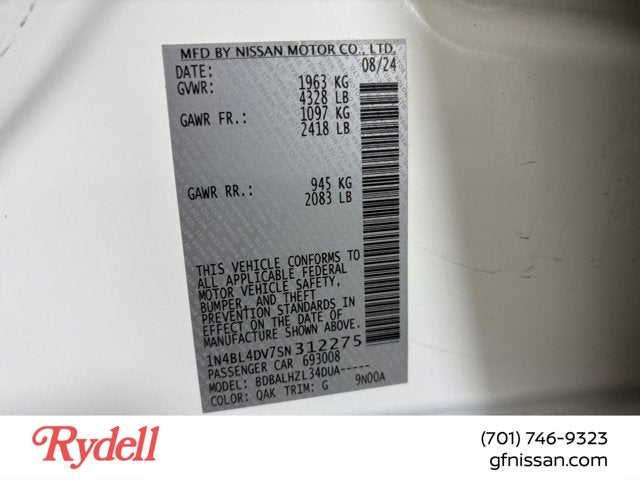 2025 Nissan Altima SV