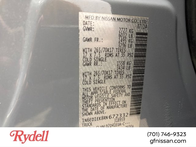 2024 Nissan Frontier PRO-4X