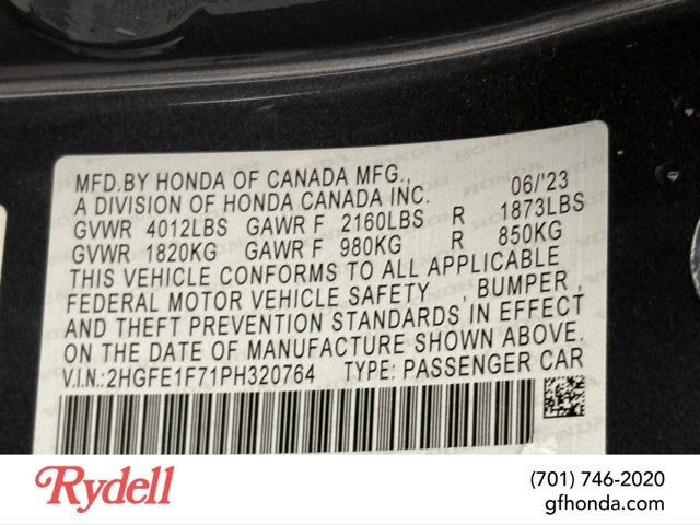 2023 Honda Civic Sedan EX