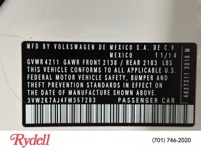 2015 Volkswagen Jetta S