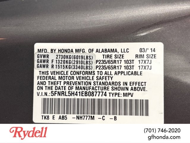 2014 Honda Odyssey EX