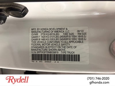 2022 Honda Ridgeline RTL-E