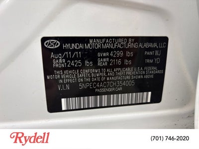2012 Hyundai Sonata 2.4L Limited
