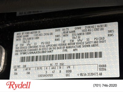 2025 Ford Escape ST-Line Select