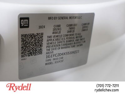 2025 Chevrolet Corvette Stingray 3LT