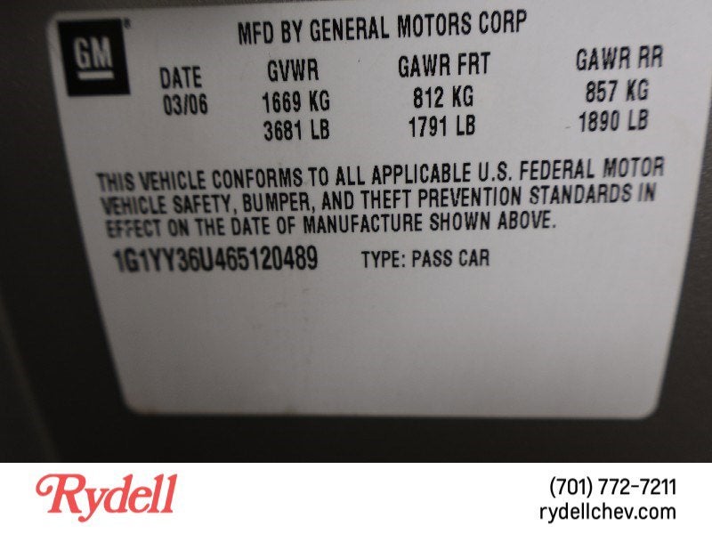 2006 Chevrolet Corvette Base