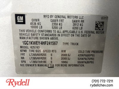 2017 Chevrolet Silverado 2500 HD LTZ