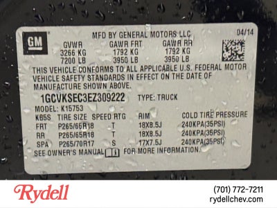 2014 Chevrolet Silverado 1500 LTZ
