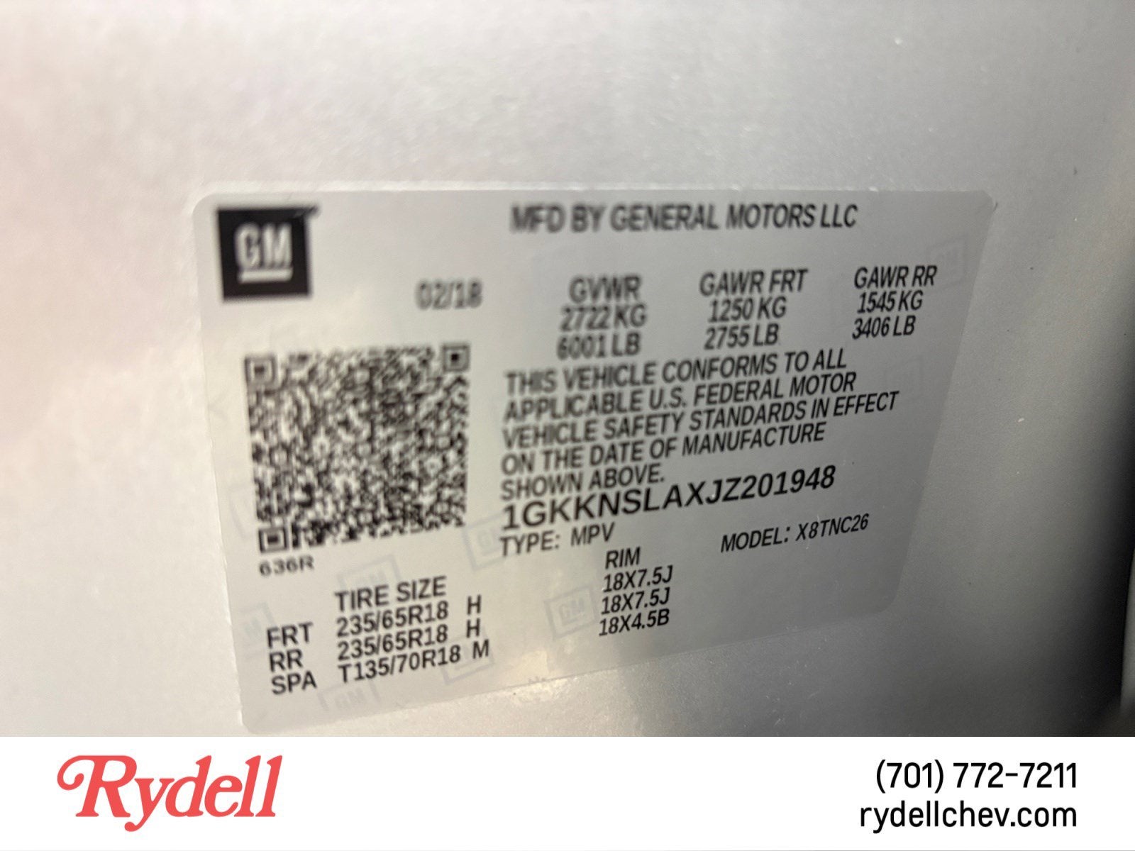 2018 GMC Acadia SLE