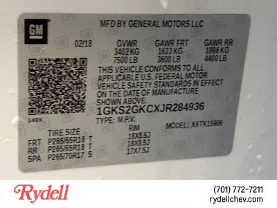 2018 GMC Yukon XL SLT