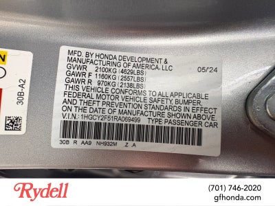 2024 Honda Accord Hybrid Sport