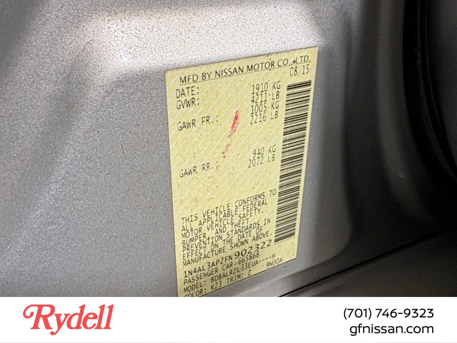 2015 Nissan Altima 2.5 SL