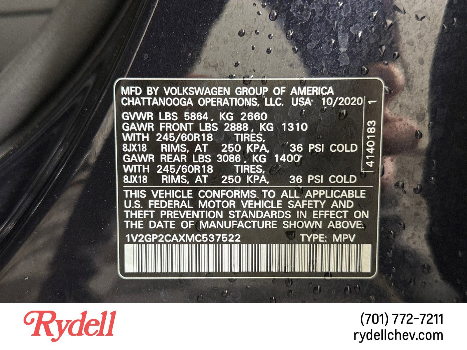 2021 Volkswagen Atlas 2.0T S