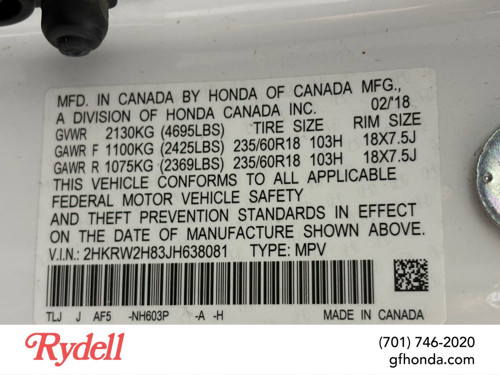 2018 Honda CR-V EX-L