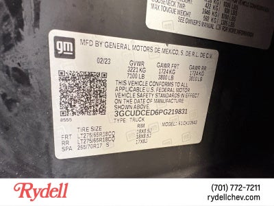 2023 Chevrolet Silverado 1500 Custom Trail Boss