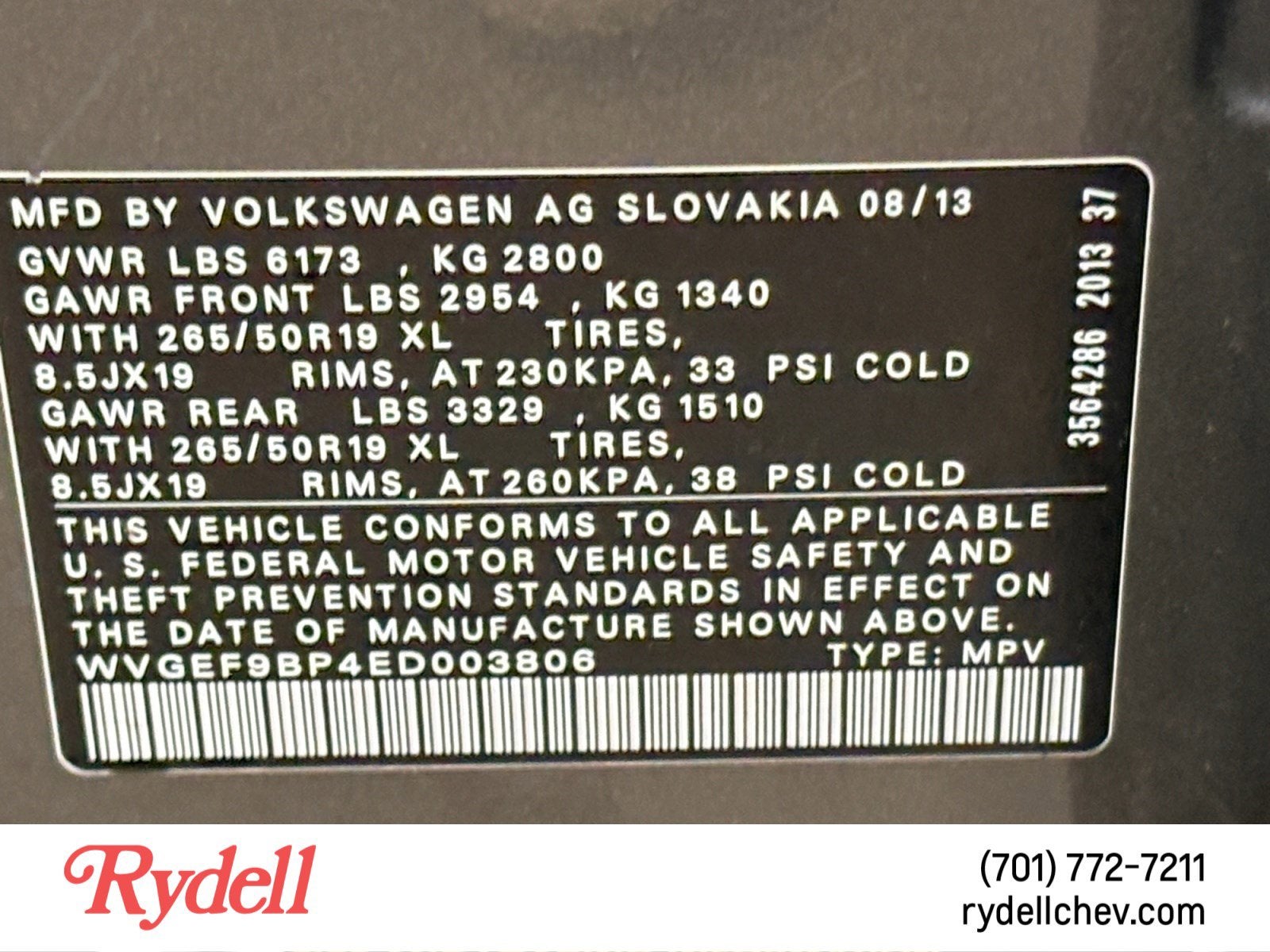 2014 Volkswagen Touareg Sport