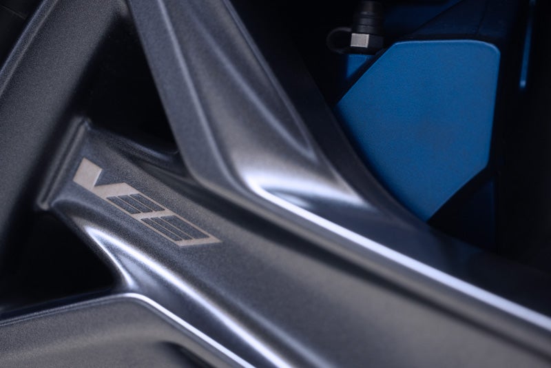 Close-up of the 2026 OPTIQ-V Brembo Performance Front Brakes | Rydell Cadillac in Grand Forks ND